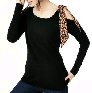 NWT Charter Club Luxury 100% Cashmere Cold-Shoulder Sweater